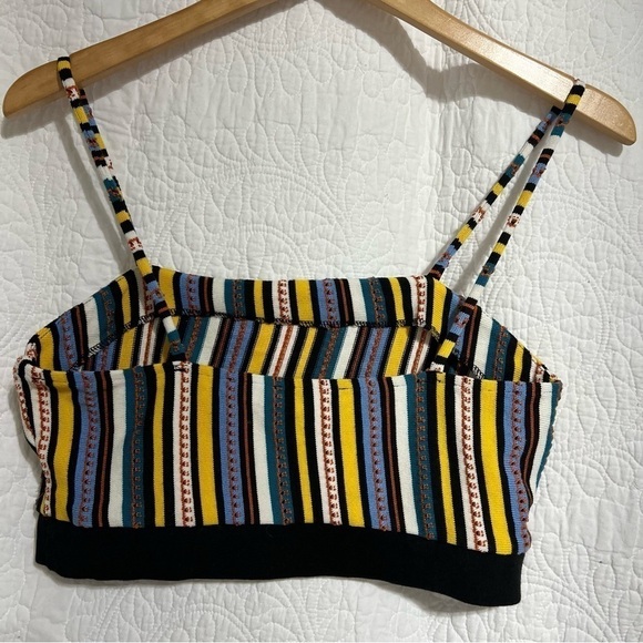 ZARA Striped Knit Cropped Tank Top, Size Medium-#335 - Picture 5 of 9